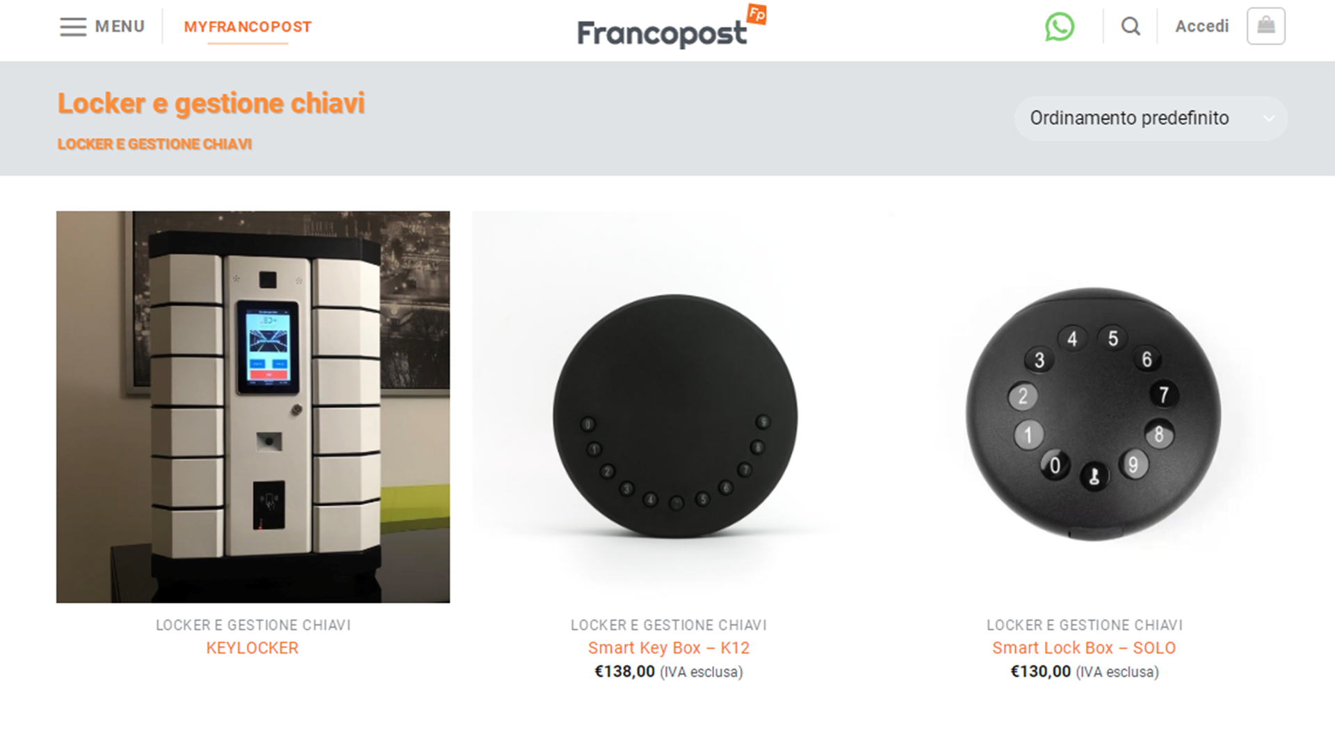 DISTRIBUTOR, FRANCOPOST SRL, ITALY, SMART KEYBOX K12 & SOLO, FRANCOPOST